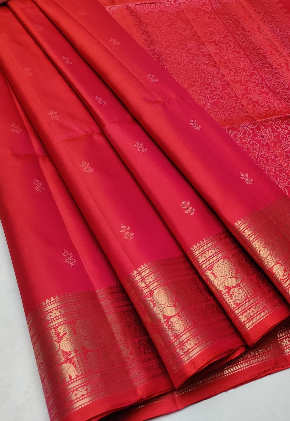Handloom Silk Saree - Traditional Border - 1988