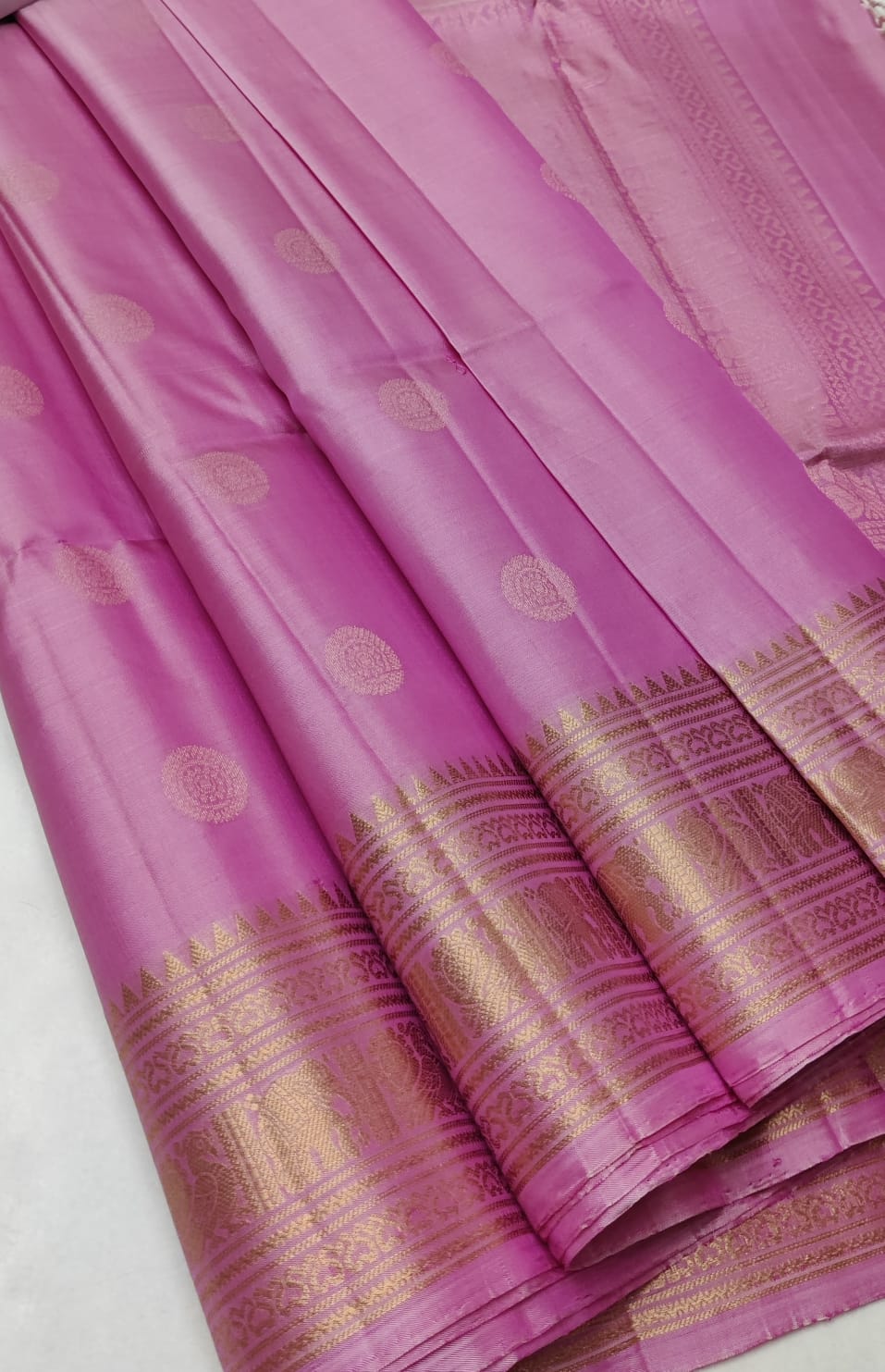 Handloom Silk Saree with Traditional Border - 2062