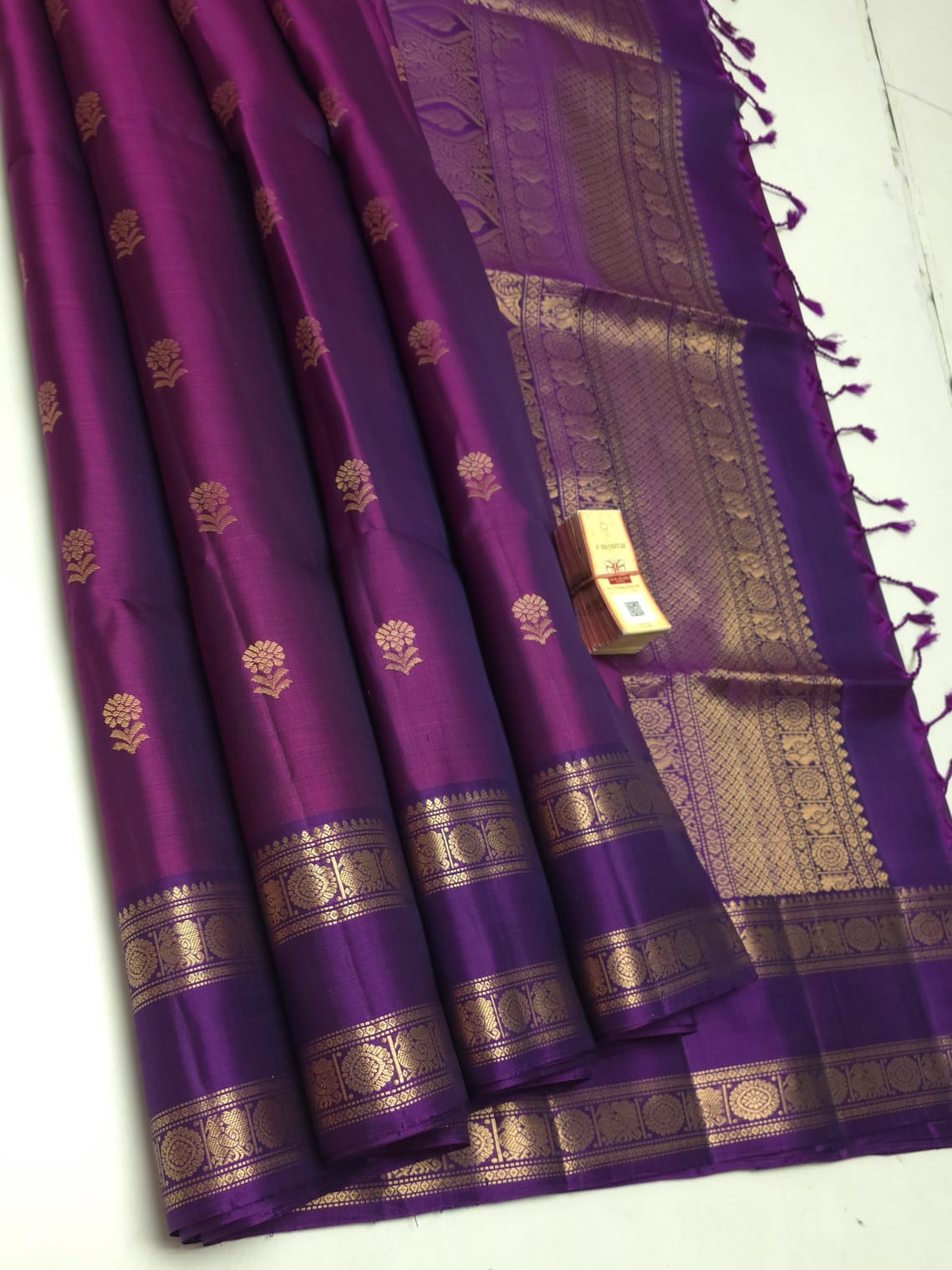Handloom Silk Saree with Traditional Border - 2069