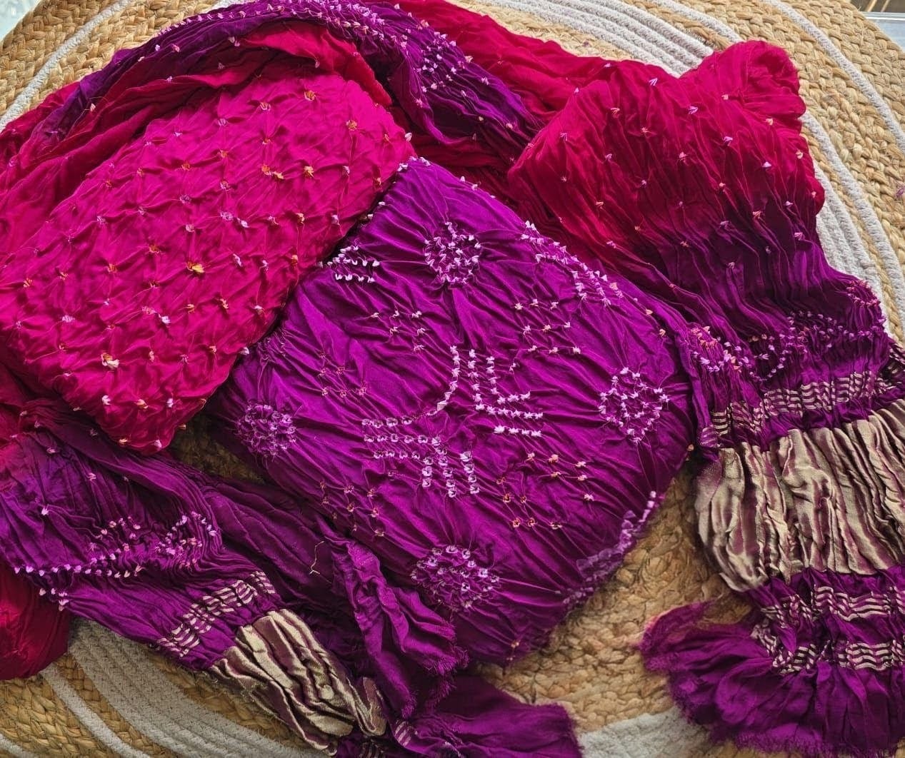 Bandhani Modal Silk Kurta Set - 2083