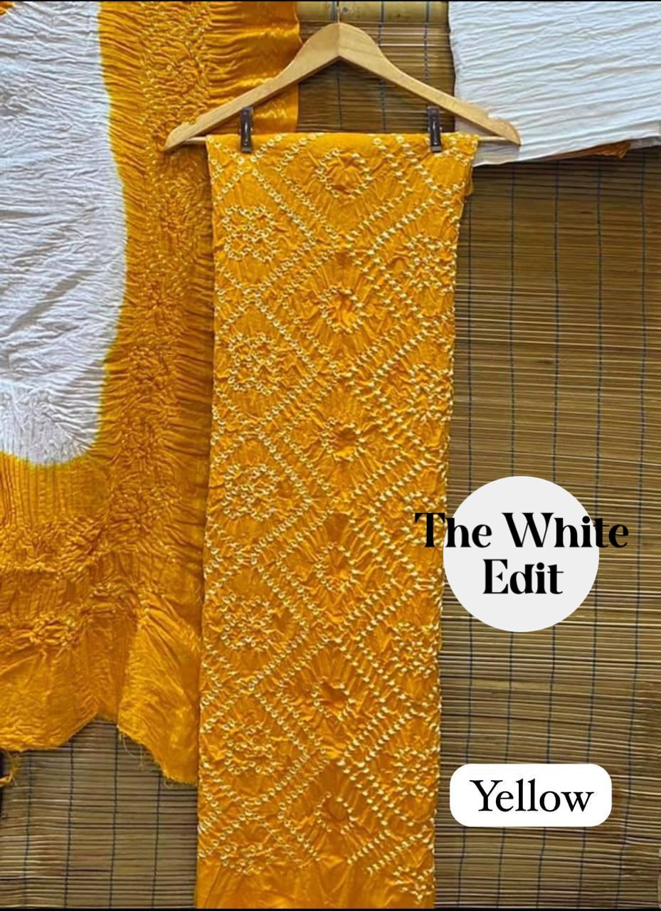 Bandhej Cotton Satin Kurta Set - 2198