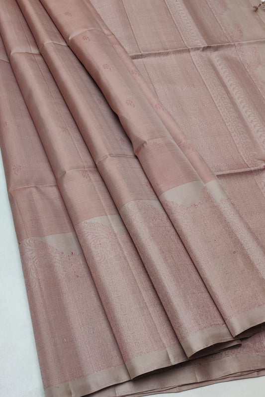 Handloom Silk Saree - Fancy Stripes with Small Zari Border - 1904