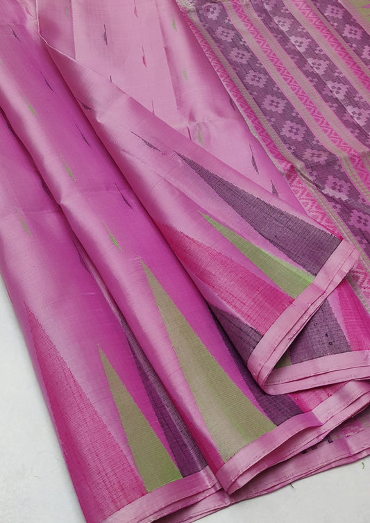 Handloom Silk Saree -  Dupeyarn Weaving with Korvai Border - - 2036