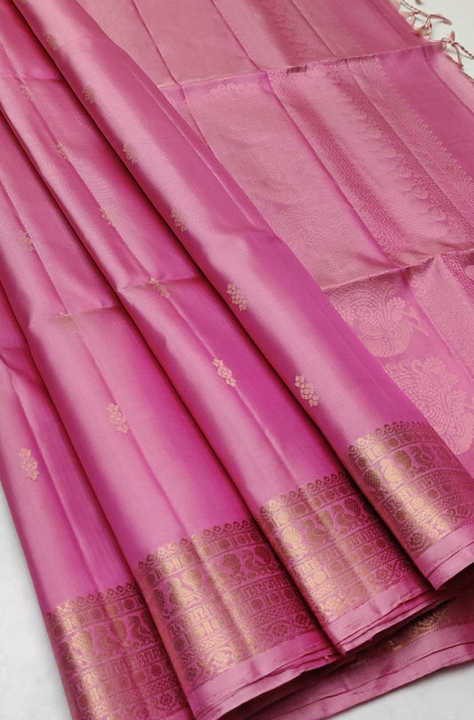 Handloom Silk Saree - Traditional Border - 1987