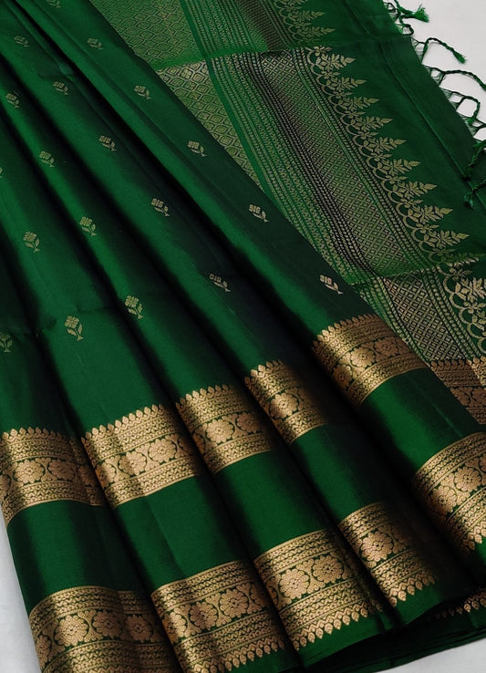 Handloom Silk Saree - Traditional Border - 1989