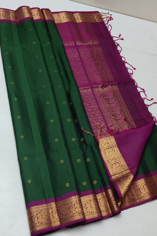Handloom Silk Saree - Traditional Border - 1992