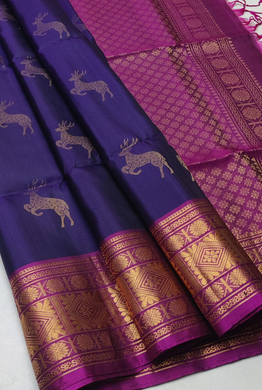 Handloom Silk Saree - Traditional Border - 1965
