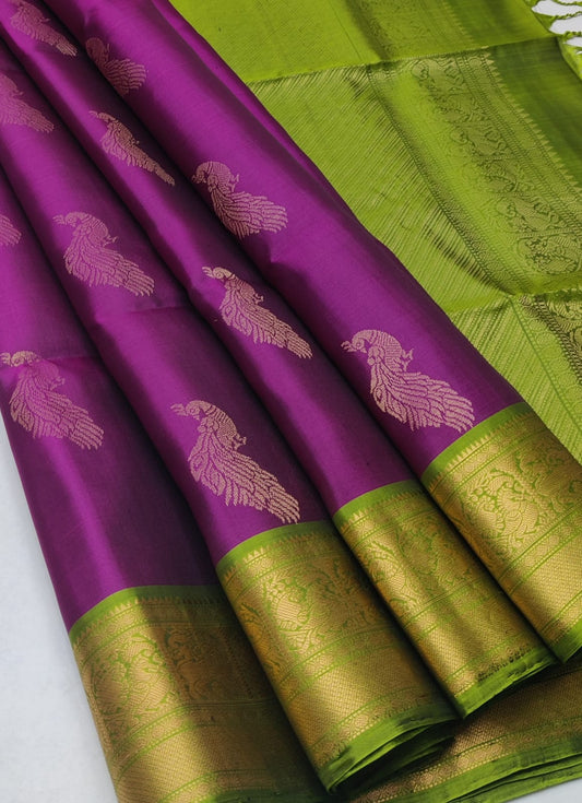 Handloom Silk Saree - Traditional Border - 1966
