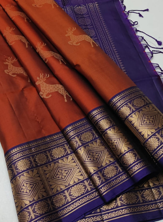 Handloom Silk Saree - Traditional Border - 1969