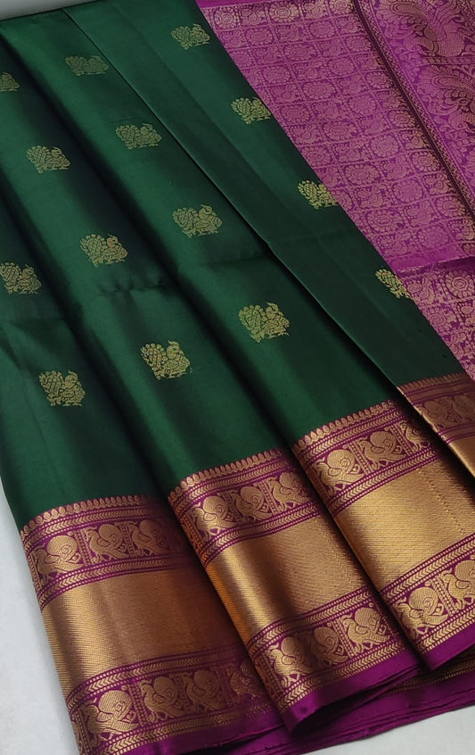 Handloom Silk Saree with Traditional Border - 2058