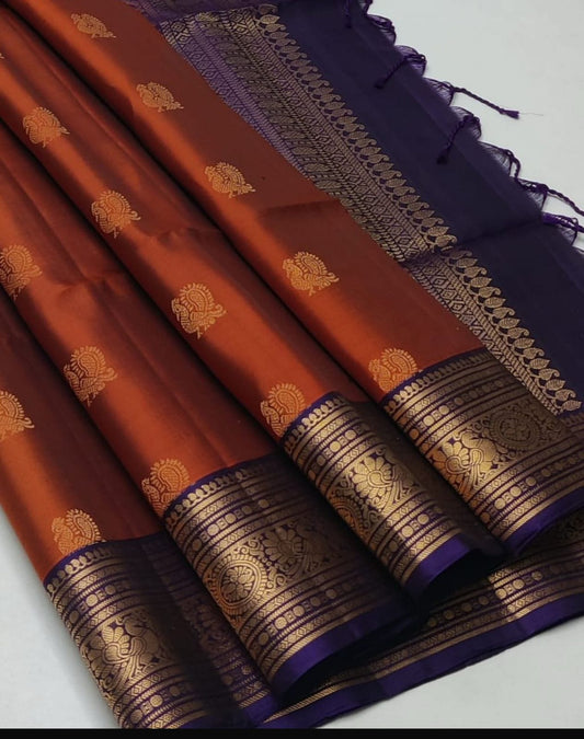 Handloom Silk Saree with Traditional Border - 2063