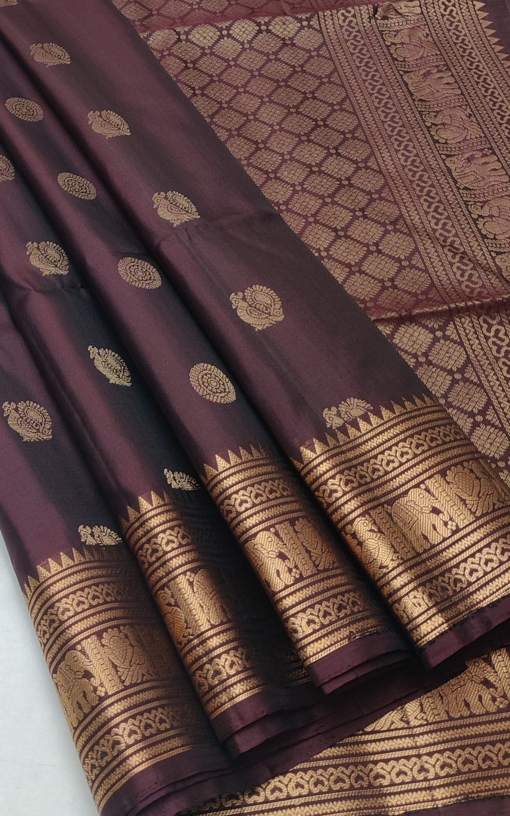 Handloom Silk Saree with Traditional Border - 2065