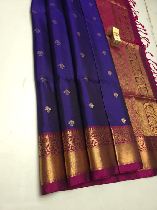 Handloom Silk Saree with Traditional Border - 2067