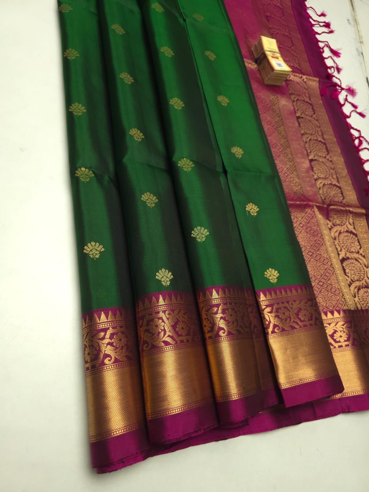 Handloom Silk Saree with Traditional Border - 2068