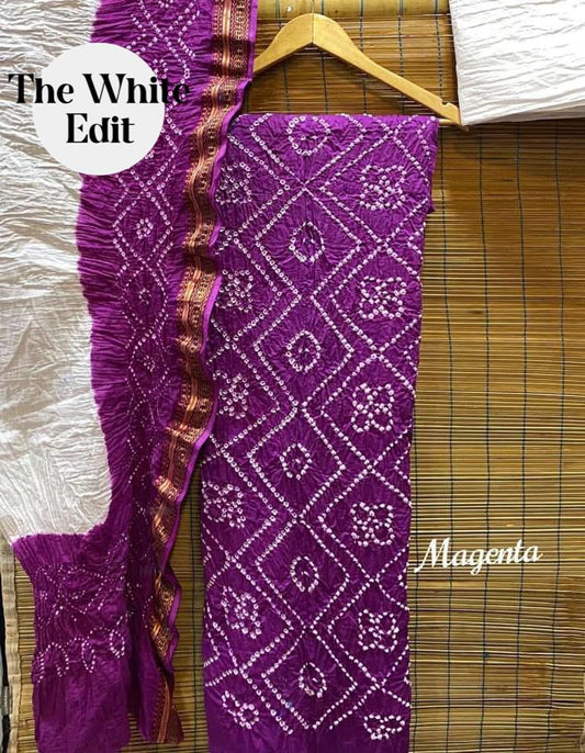 Bandhej Cotton Satin Kurta Set - 2193